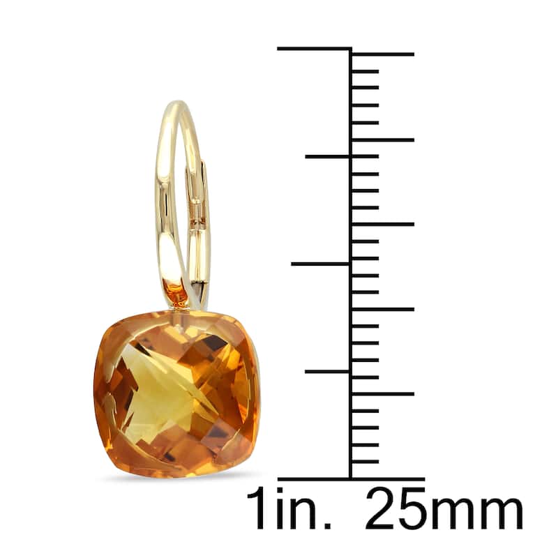 Miadora 14k Yellow Gold Citrine Earrings