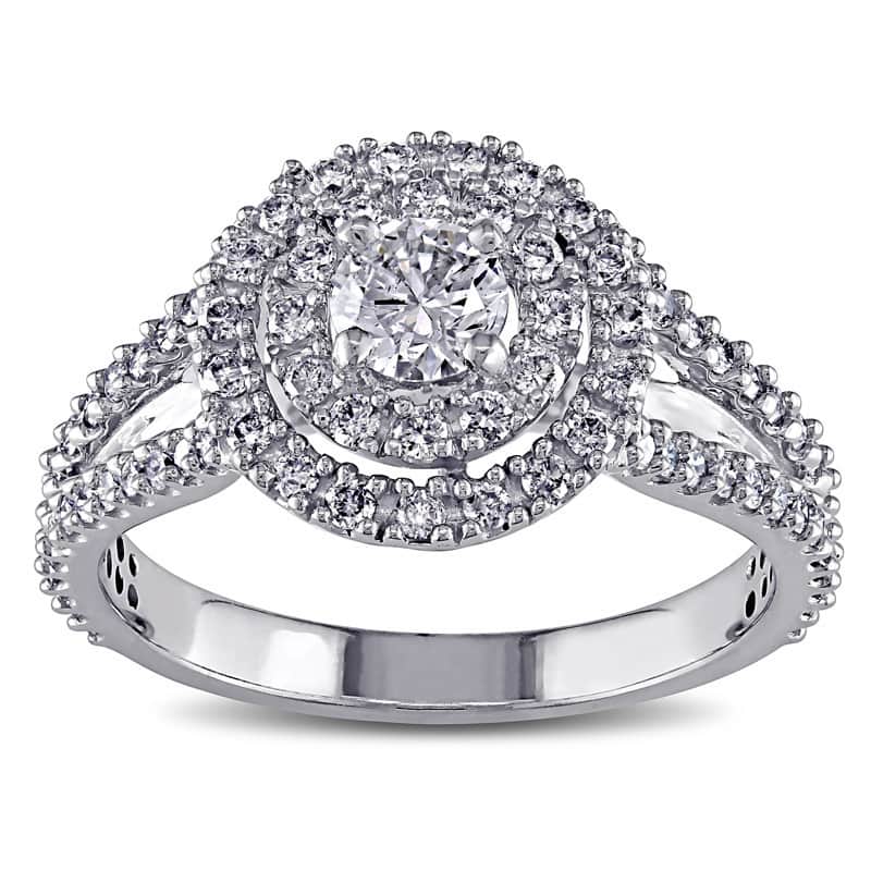 Miadora Signature Collection 14k White Gold 1ct TDW Diamond Engagement Ring - 5.5