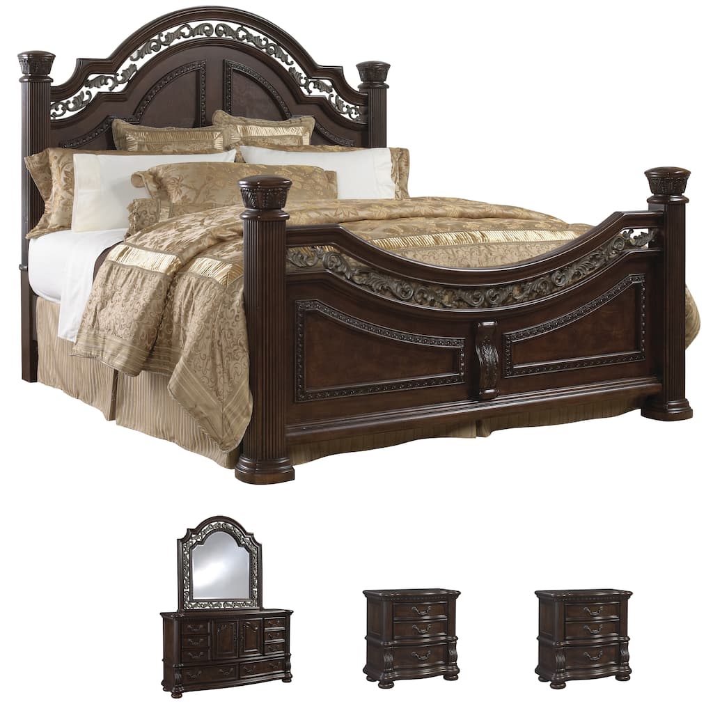 Tuscany 5-piece Mocha Finish Queen-size Bedroom Set