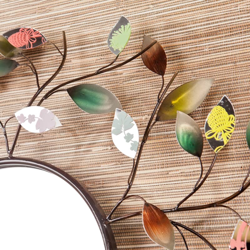 SEI Furniture Kitty Decorative Metallic Leaf Wall Mirror - Multi