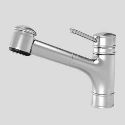 KWC Deco Chrome Pull-Out Spray Kitchen Faucet