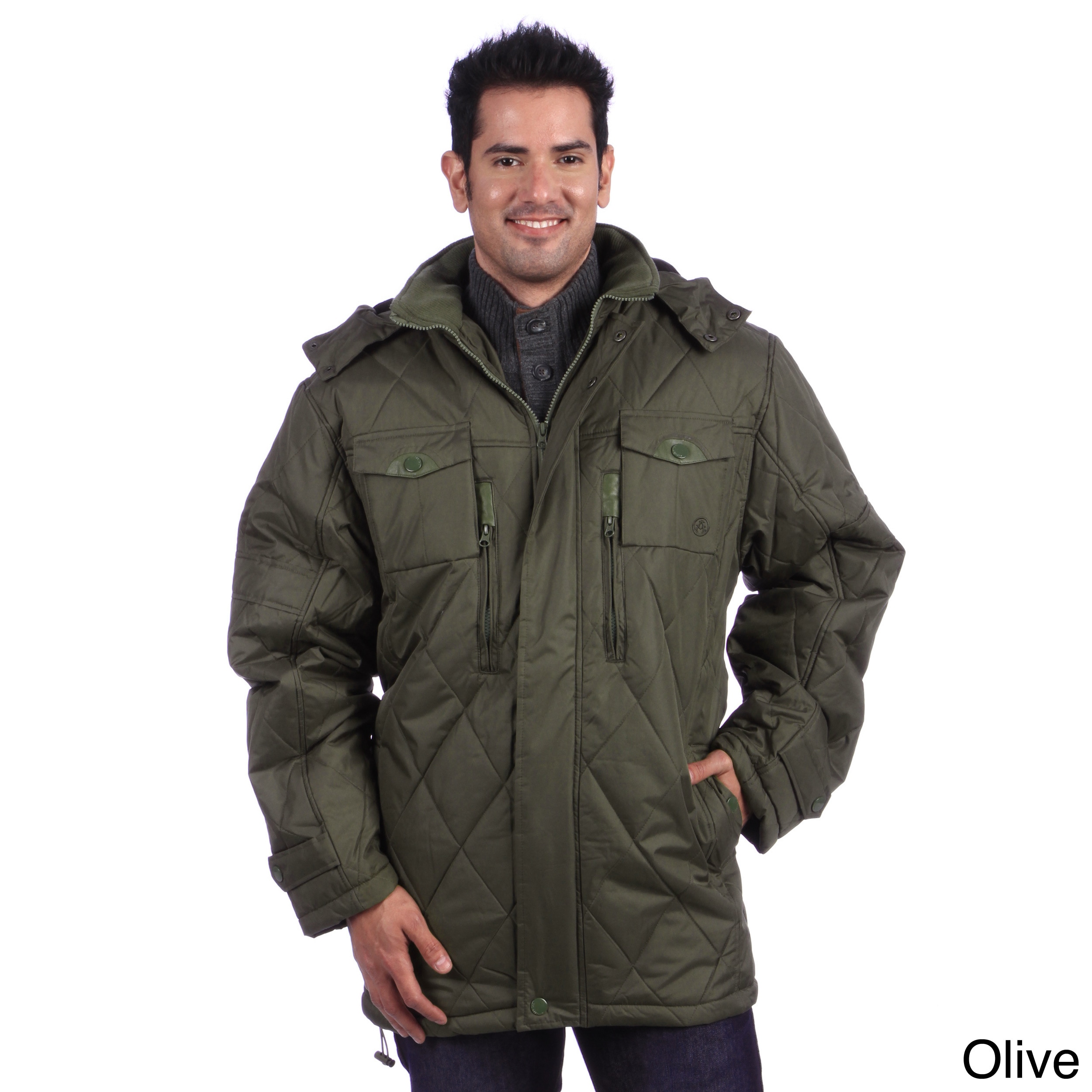 Akademiks Akademiks Mens Explorer Parka Olive Size L