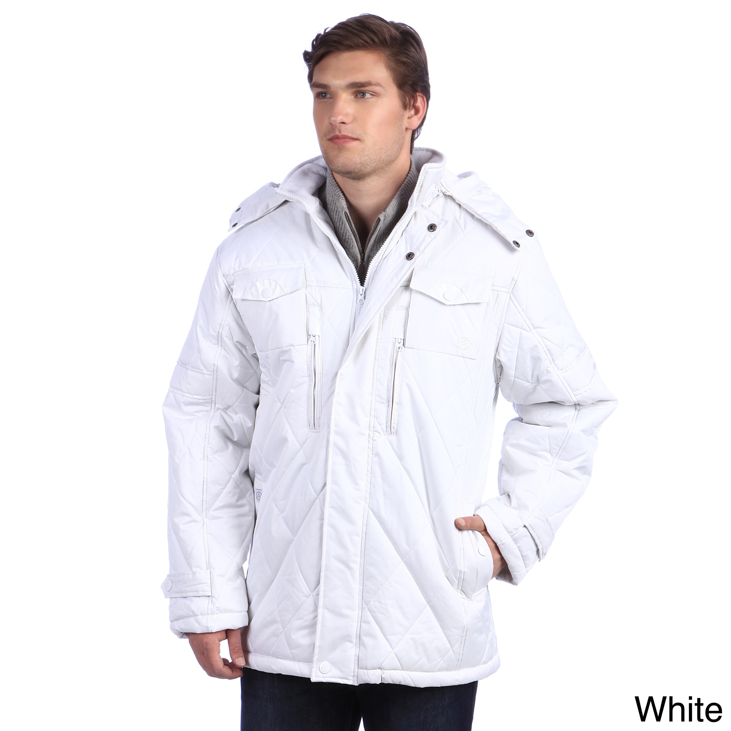 Akademiks Akademiks Mens Explorer Parka White Size M