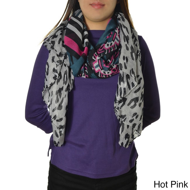 La77 Multi Animal Print Scarf