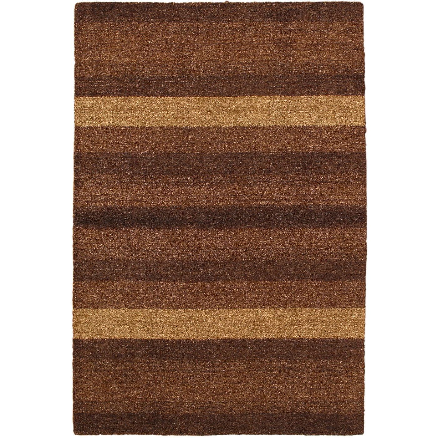 Hand knotted Luribaft Gabbeh Riz Brown/ Dark Brown Wool Rug (4 X 6)