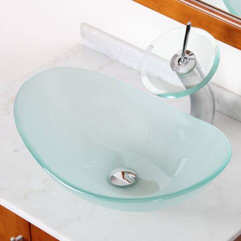 Elite Tempered Bathroom Glass Vessel Sink