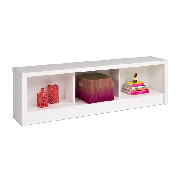 Porch & Den San Pascual Pure White Storage Bench - N/A