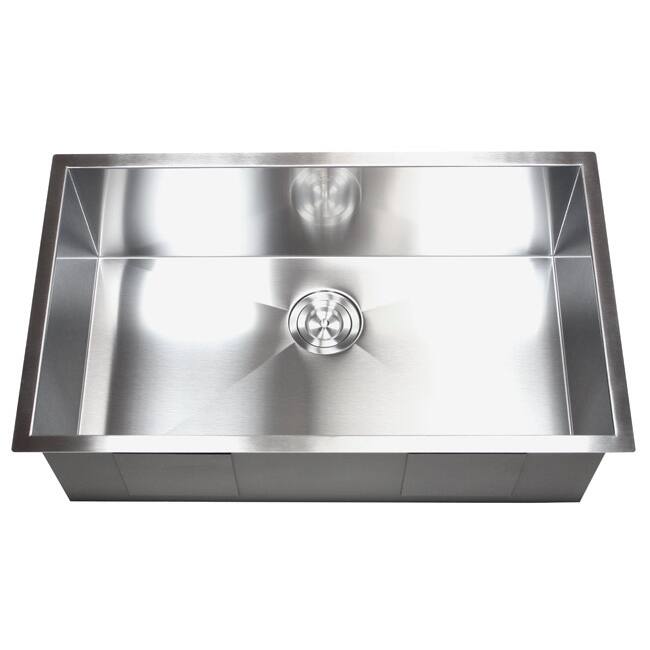 36-inch Stainless Steel Single Bowl Undermount Zero Radius Kitchen Sink 16 Gauge