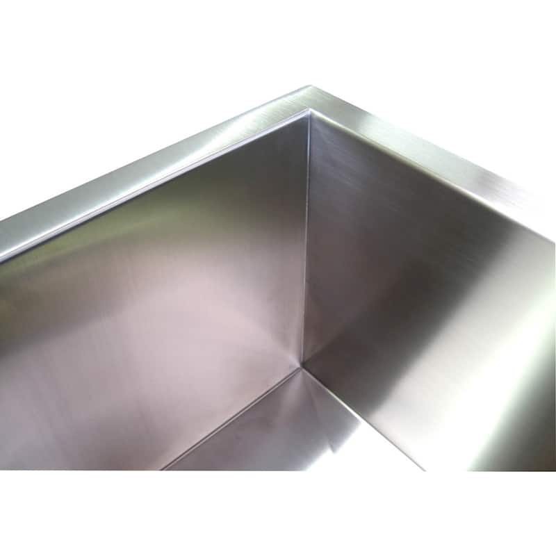 36-inch Stainless Steel Single Bowl Undermount Zero Radius Kitchen Sink 16 Gauge