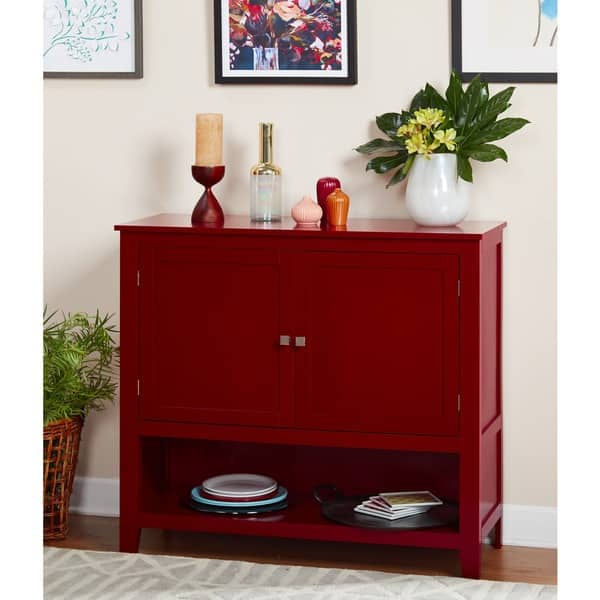 Simple Living Red Montego Buffet - Bed Bath & Beyond - 8418446