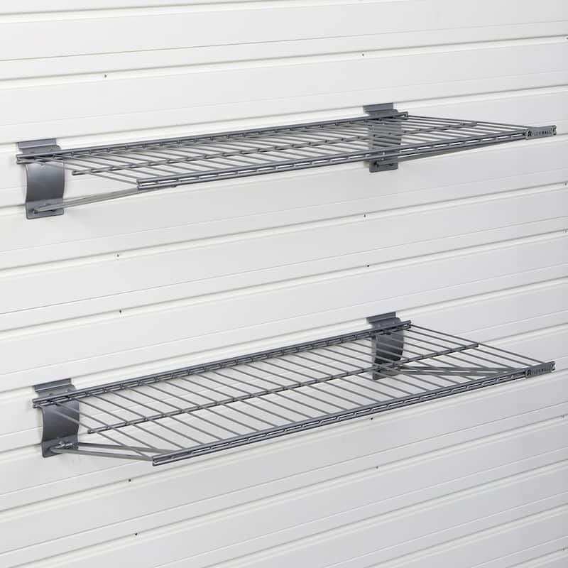 36 Piece Slatwall Panel, Cabinet, Hook, Bin, Shelf and Workstation Storage Set