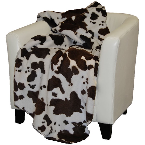 Animal Print Sherpa Decorative Throw Blanket