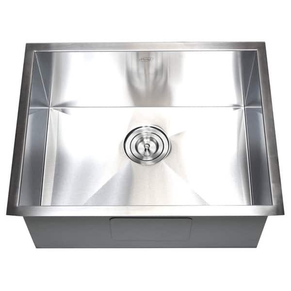 slide 1 of 4, 26-inch Stainless Steel Single Bowl Undermount Zero Radius Kitchen Sink