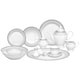 preview thumbnail 1 of 3, Lorren Home Trends 57-piece Porcelain Silver Accent Dinnerware Set