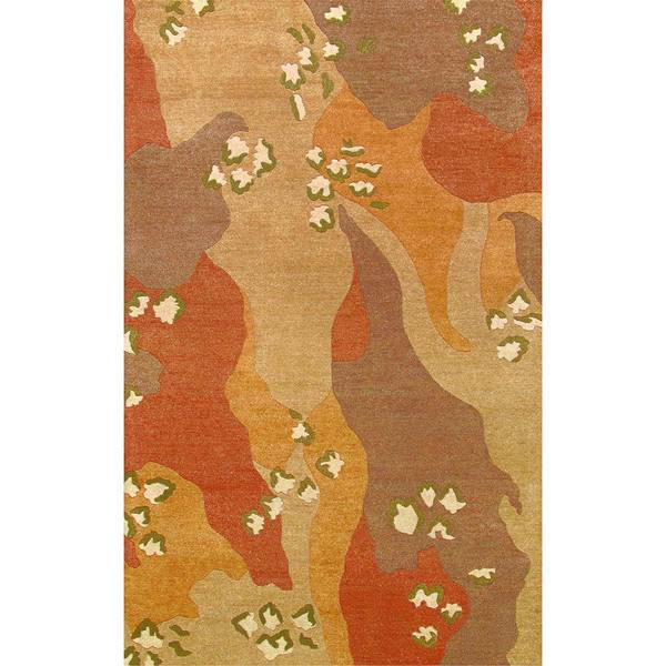 Elegant Beige Wool Area Rug (8' x 11')