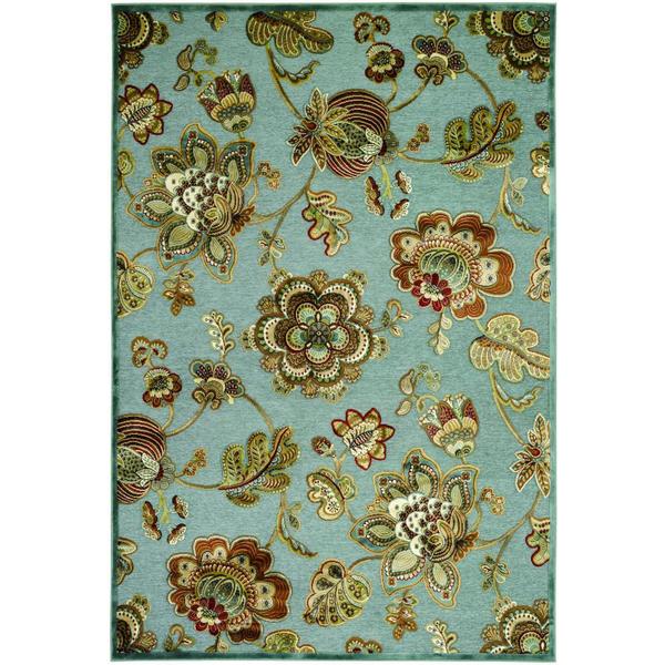 Power loomed Cire Retro Poppy/ Topaz Area Rug (311 x 55)