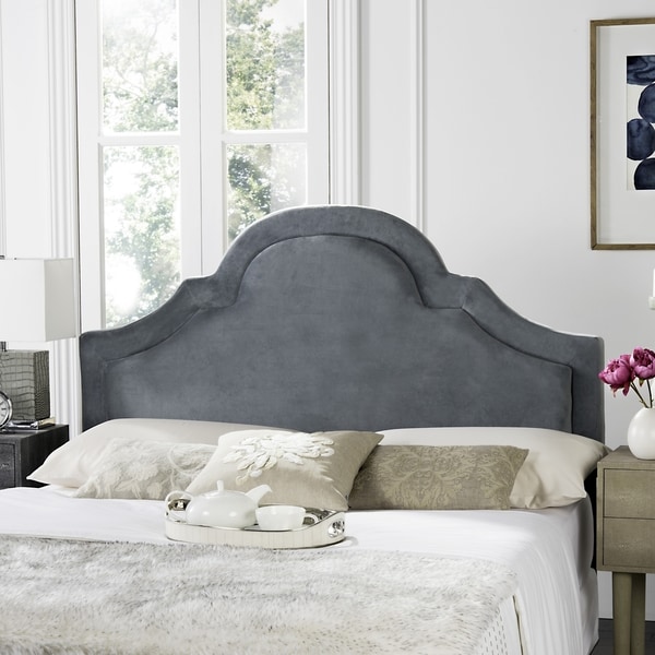 Shop Safavieh Kerstin Wedgwood Blue Upholstered Arched Headboard (Queen