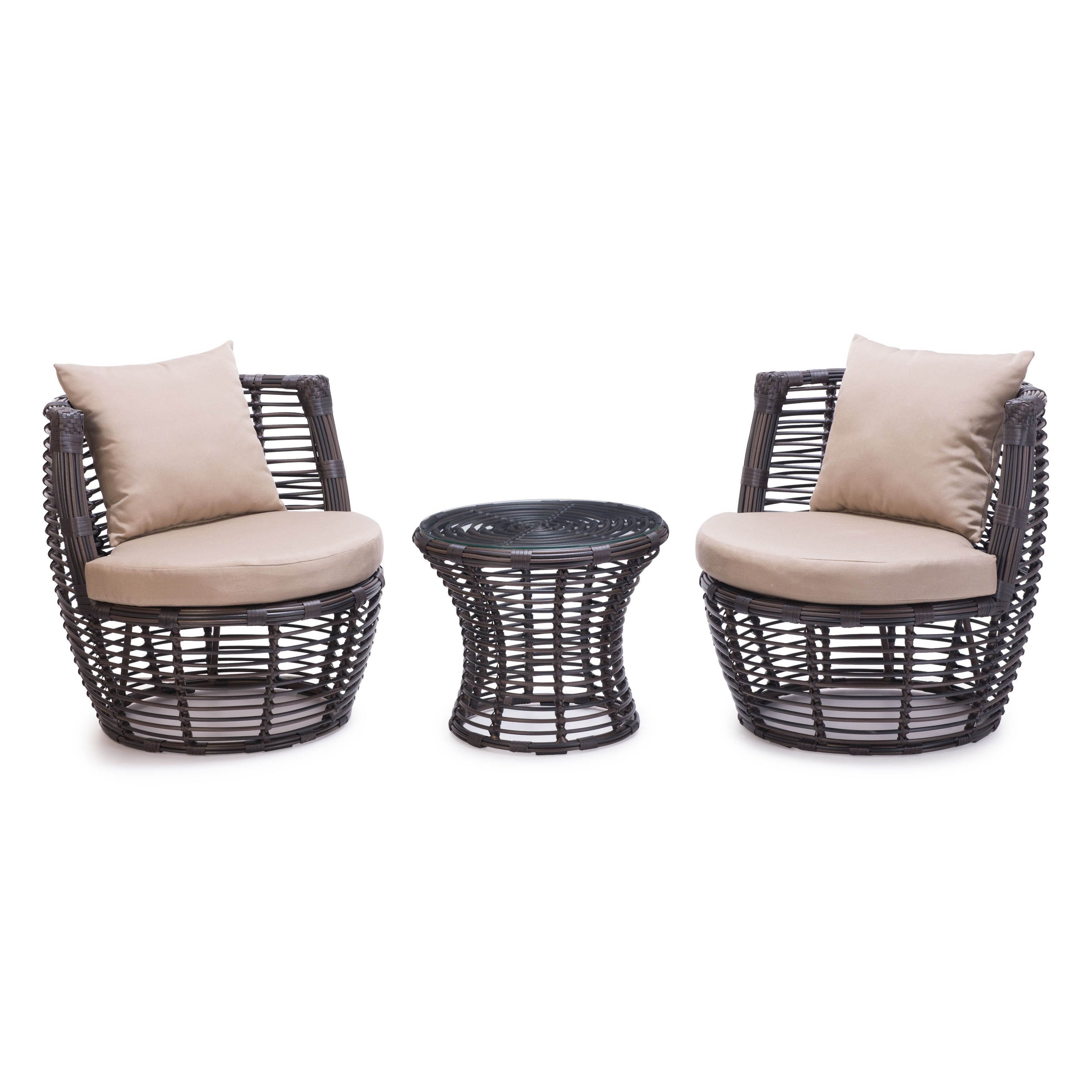 Brown Stanley Stacking Patio Set (set Of 3)