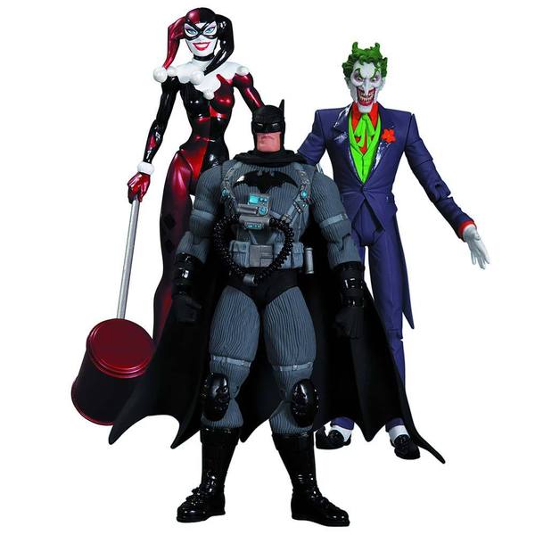Batman Hush Joker, Harley Quinn and Stealth Batman Action Figure Pack of 3 DC Comics Superheroes & Villains