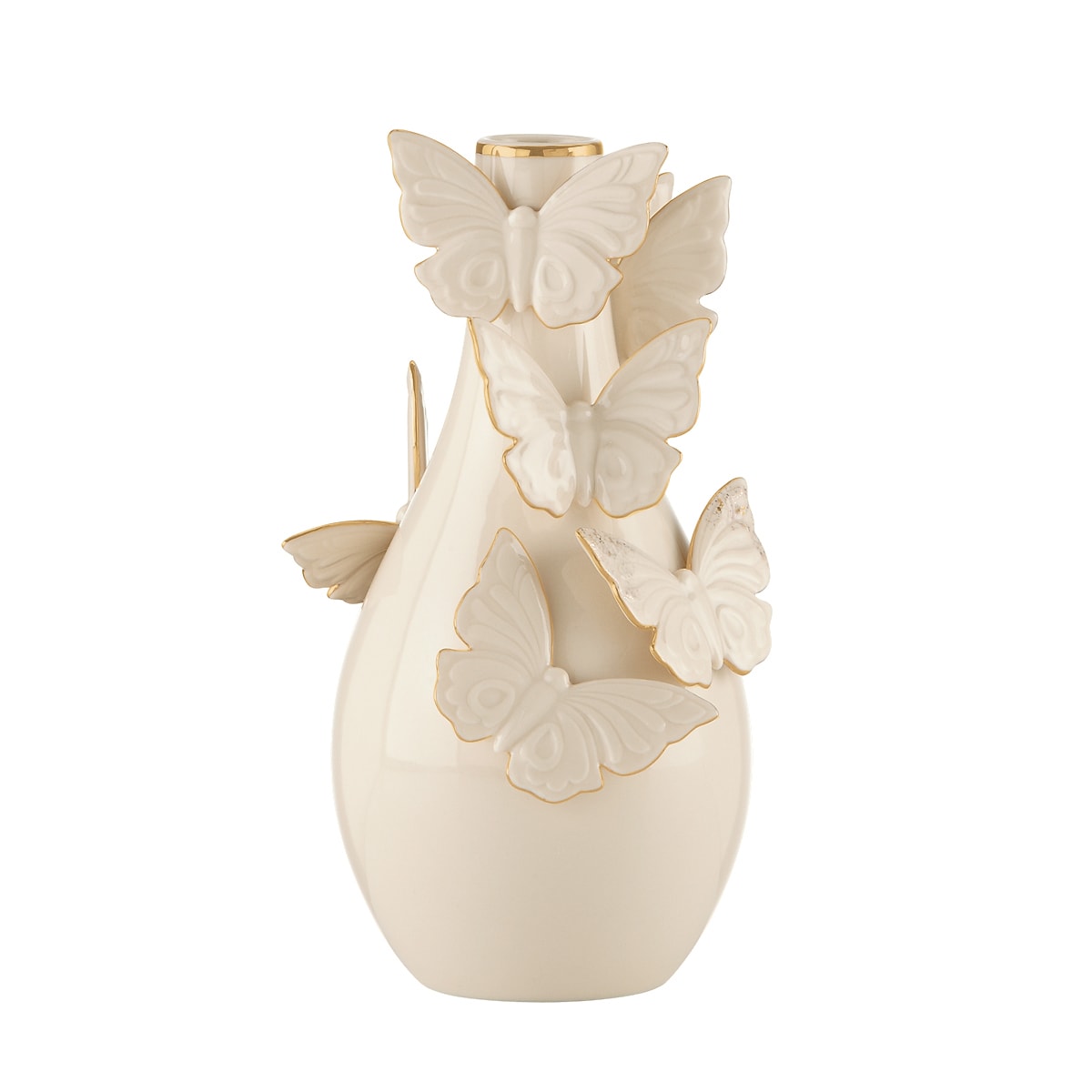 Shop Lenox Flutter 7 Inch Sculpted Butterflies Bud Vase Free