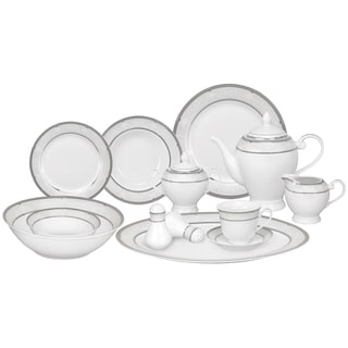 Lorren Home Trends 57-pc Porcelain Dinnerware Set