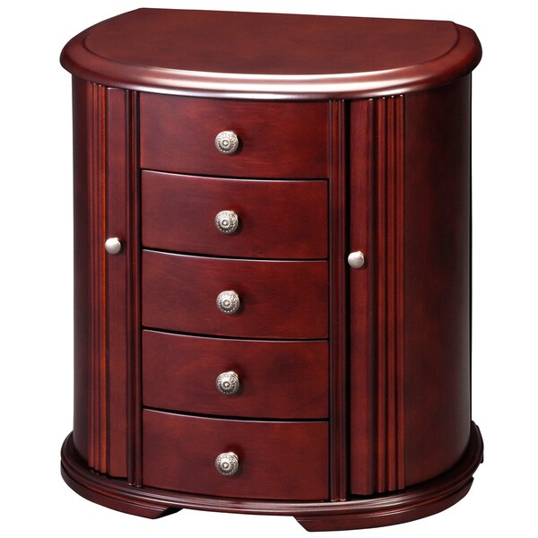 Shop Cherry Wooden 4drawer Jewelry Box On Sale Free Shipping Today