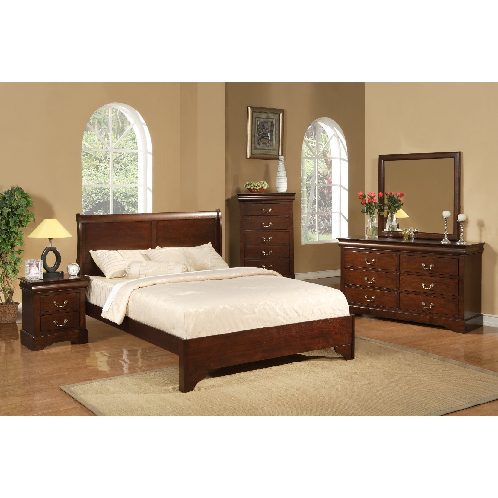 American Lifestyle West Haven 4 piece Sleigh Bedroom Set