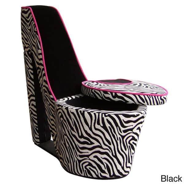 Shop Zebra Print High Heel Chair Free Shipping Today Overstock