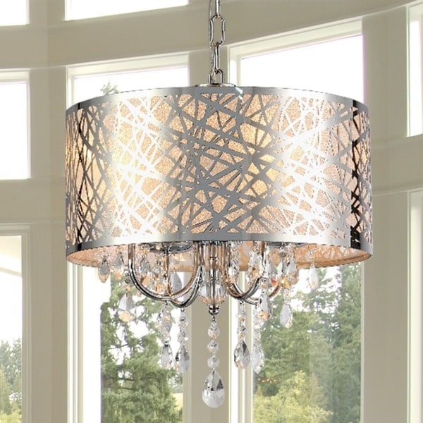 Warehouse of Tiffany Abstract 4-light Crystal Chandelier