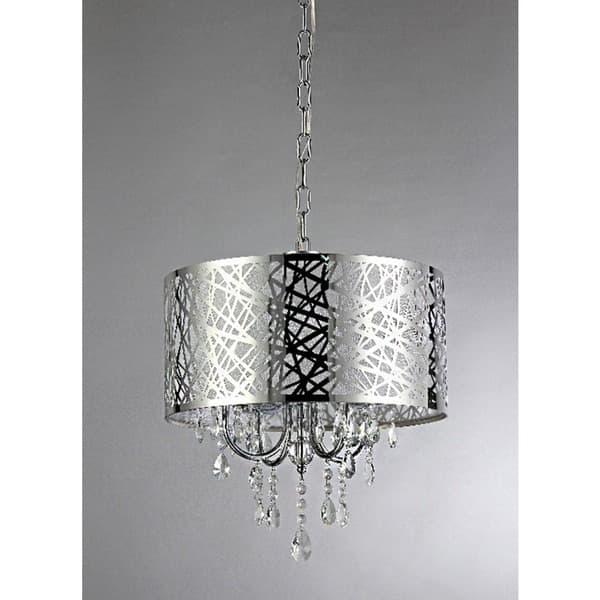 Abstract 4-light Crystal Chandelier