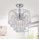 preview thumbnail 1 of 1, Mary 4-light Chrome Crystal Chandelier