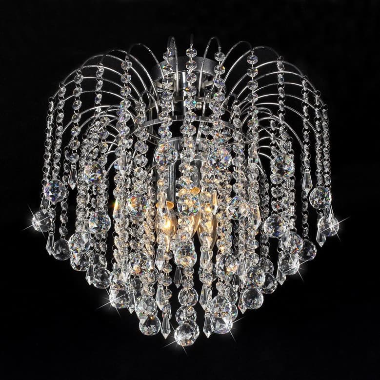 Mary 4-light Chrome Crystal Chandelier