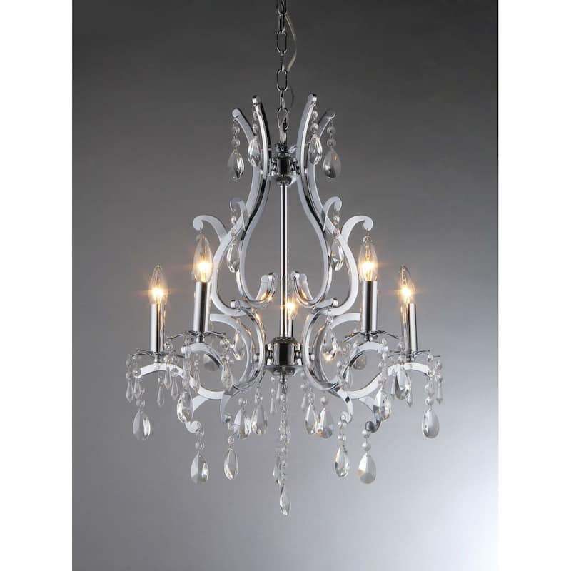 Form Crystal 5-light Chrome Chandelier