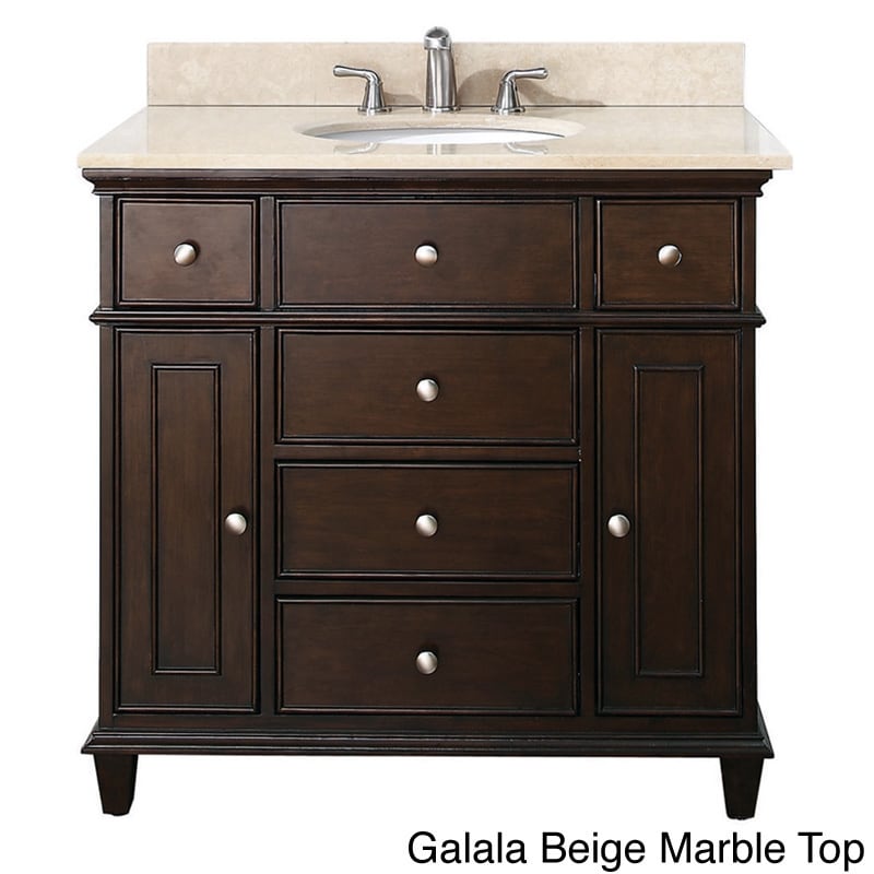 Avanity Windsor 36 inch Walnut Finish Single Vanity