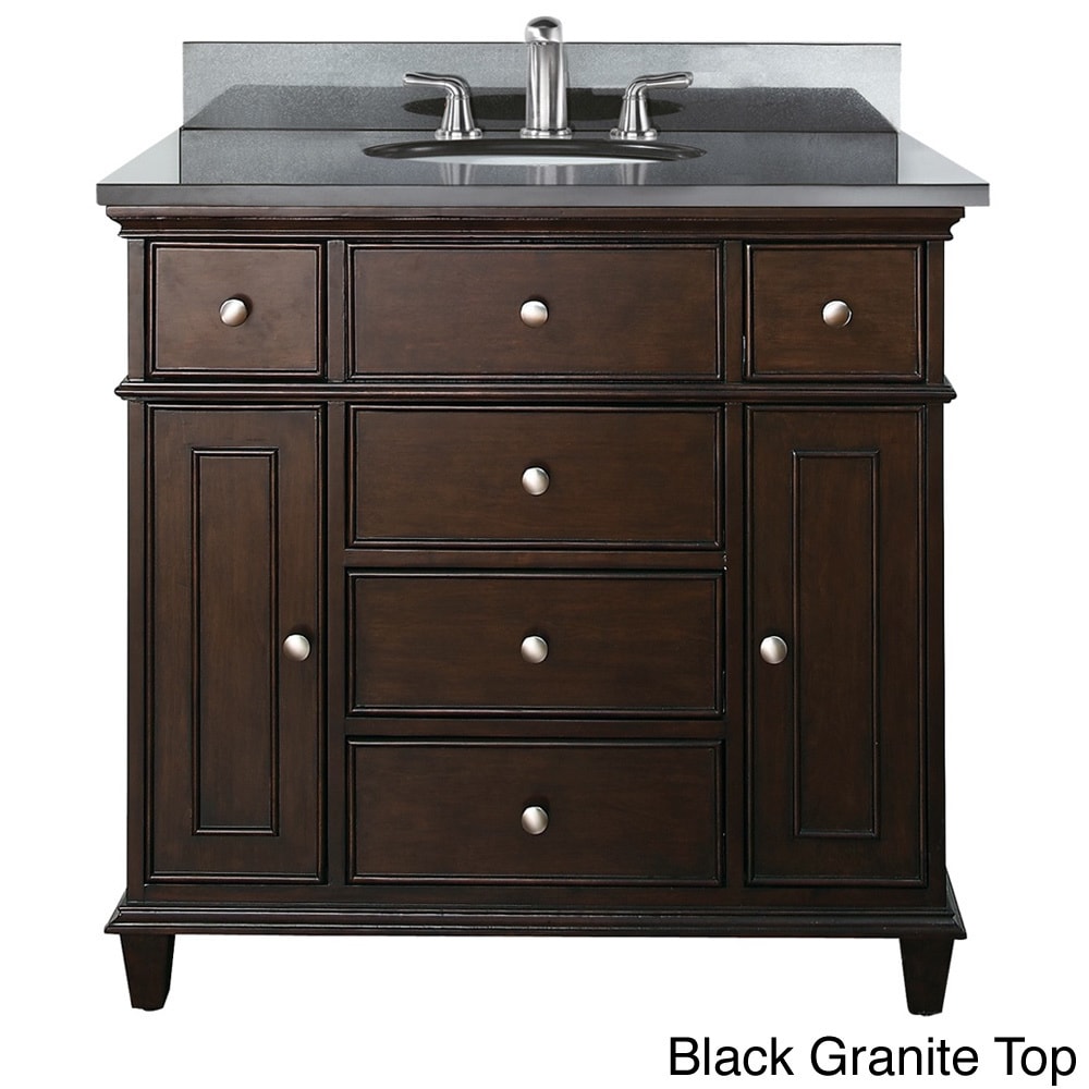 Avanity Windsor 36 inch Walnut Finish Single Vanity