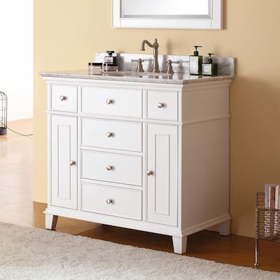 Avanity Windsor 37-inch Single Vanity in White with Top and Sink