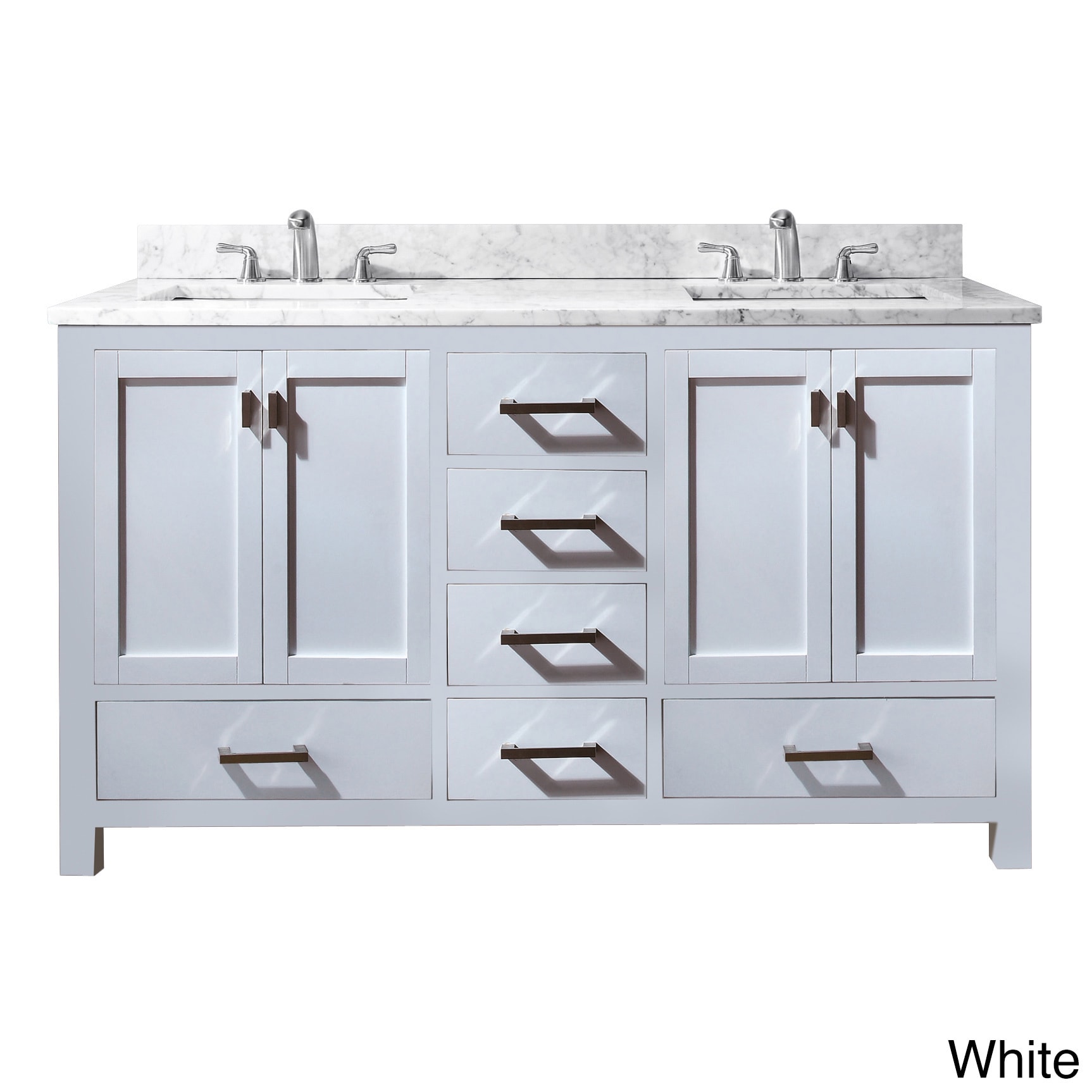 Avanity Modero 60 inch White Double Vanity