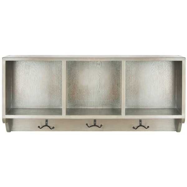 Alice Ash Grey Wall Shelf Safavieh Media/Bookshelves