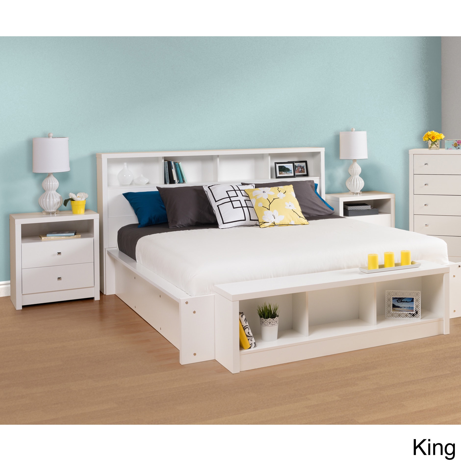 Prepac Nolita Pure White Headboard White Size King