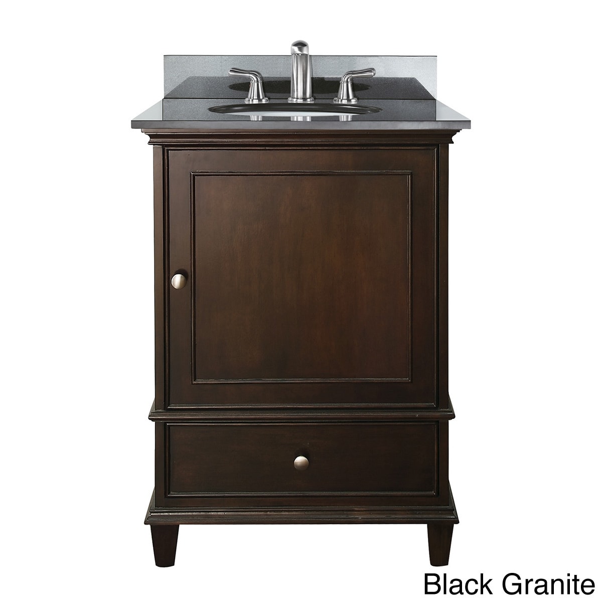 Avanity Windsor 24 inch Single Vanity In Walnut Finish With Sink And Top