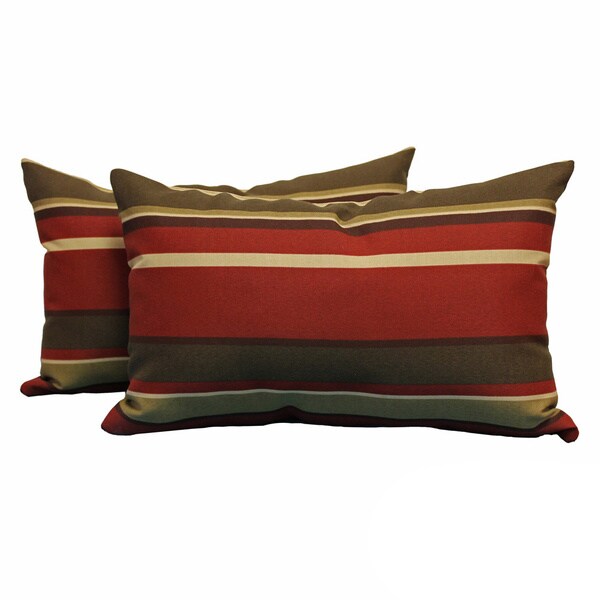 Blazing Needles Zippered with Insert 12 x 20 Rectangular Throw Pillows (Set of 2) - Free ...