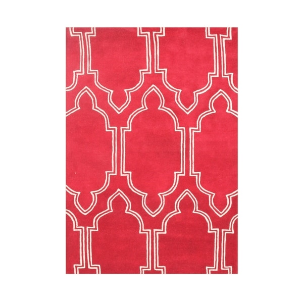 Handmade Alliyah Tufted Strawberry Pink Blended Wool Rug (5' x 8') - 5' x 8'