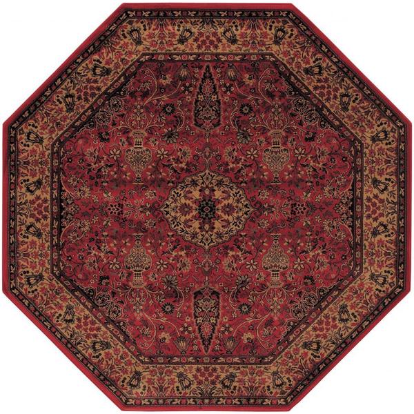 Delta Linsey Crimson Octagon Area Rug - 7'10" octagon