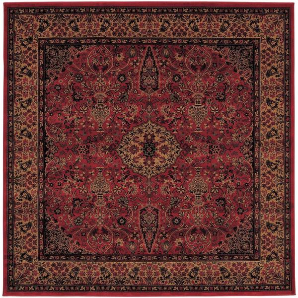 Delta Linsey Crimson Square Area Rug - 7'10" square