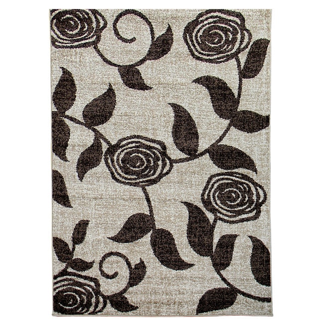 Lexington 438 Champaign Flower And Vine Design Rug (5 X 7)