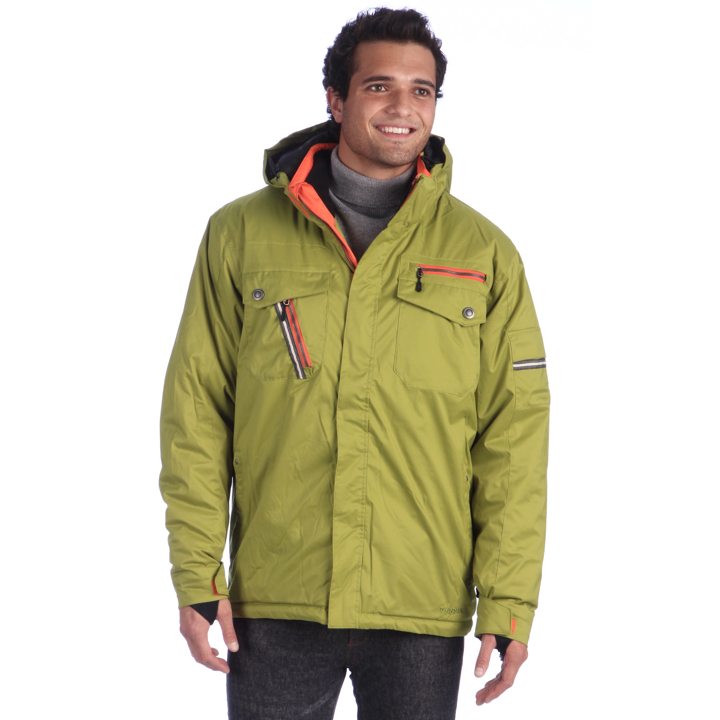 Boulder Gear Boulder Gear Mens Hazard Olive/ Orange Flase Jacket Olive Size 2XL