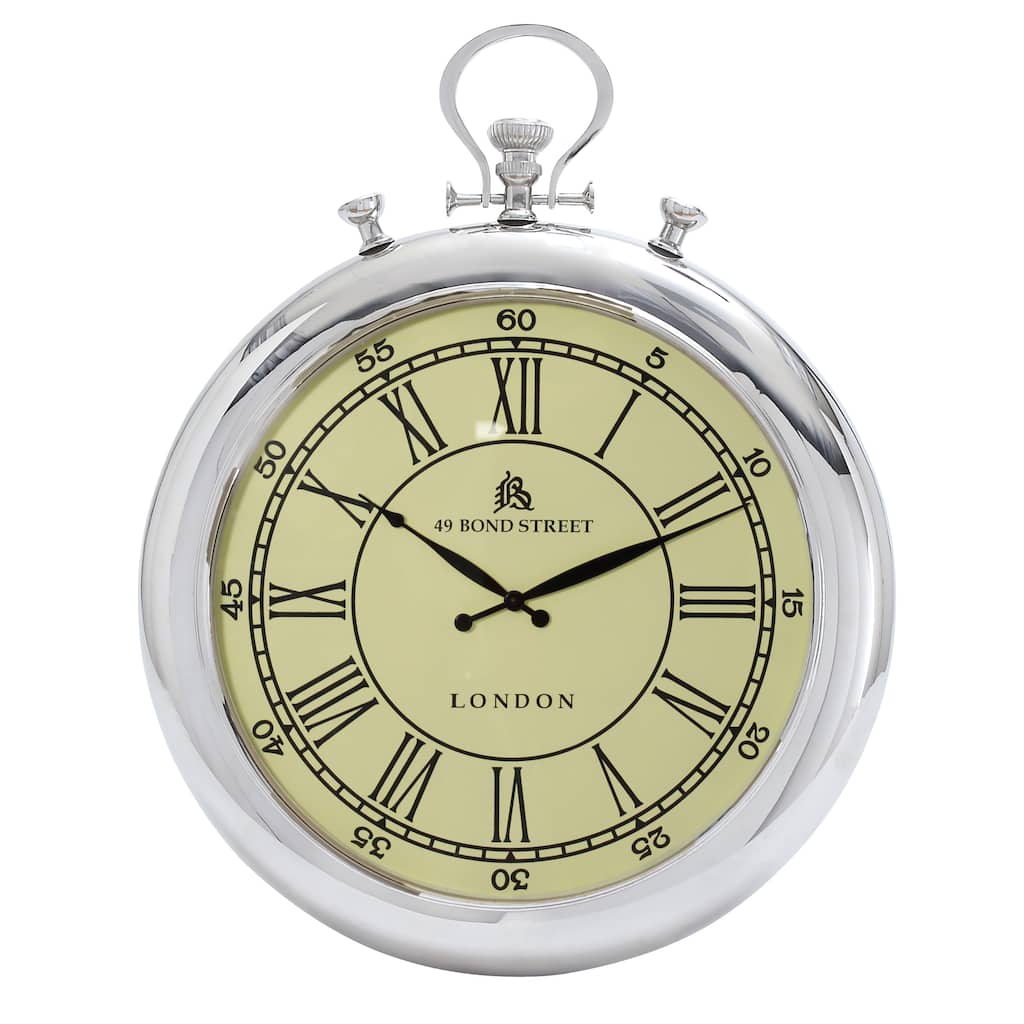 49 Bond Street Classic 31-inch Metal Wall Clock