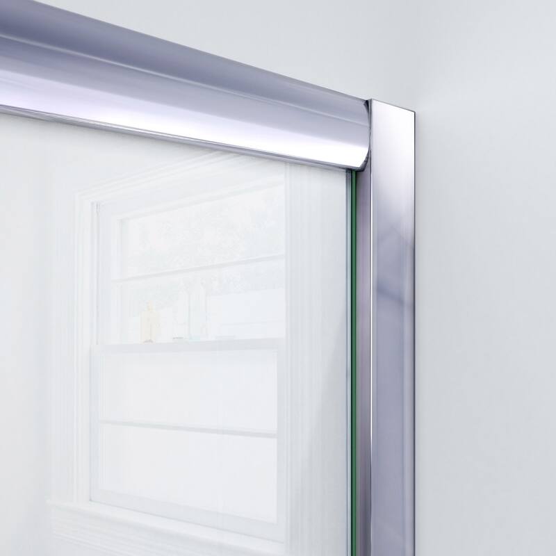 DreamLine Visions 32 in. D x 60 in. W x 76 3/4 in. H Sliding Shower Door, Shower Base and Backwall Kit - 32" x 60" - 32" x 60"