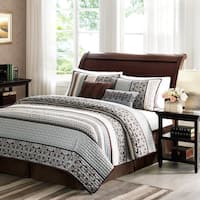 Madison Park Harvard Blue 5-piece Coverlet Set