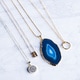 preview thumbnail 2 of 3, American Coin Treasures Copper Blue Agate Slice Necklace